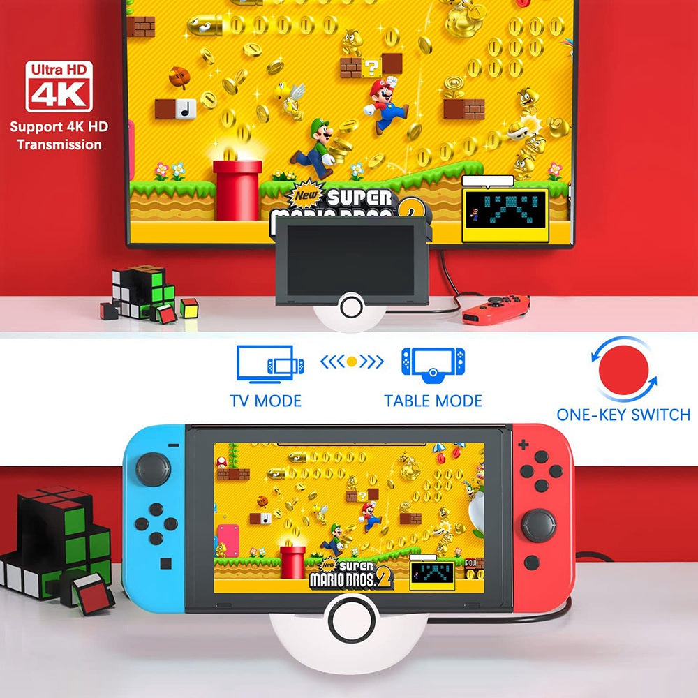 Multifunction Charging Dock for Nintendo Switch Game Console Mini Portable Charging Stand with HDMI Port Support 4K / 1080P Display Multifunction Charging Dock for Nintendo Switch Game Console Mini Portable Charging Stand with HDMI Port Support 4K / 1080P Display